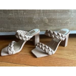 Dolce Vita Sandals Women’s Sz 5 Paily Braided Cafe Stella Heel Slide 3.2” heel